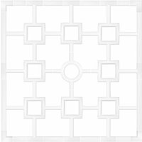 Wand- und Deckenverzierung Fries Stuck Dekor stoßfest B5007: Quadrat-Segment B5007-7 von HEXIM PERFECT