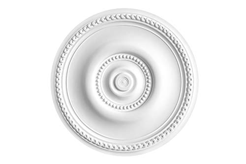 HEXIM Perfect Stuckrosette - Deckenrosette aus PU hartschaum, robust, Zierelement (B3059 - Ø 522 mm) Kronleuchter Umrandung Medaillon Innendekor von HEXIM Perfect