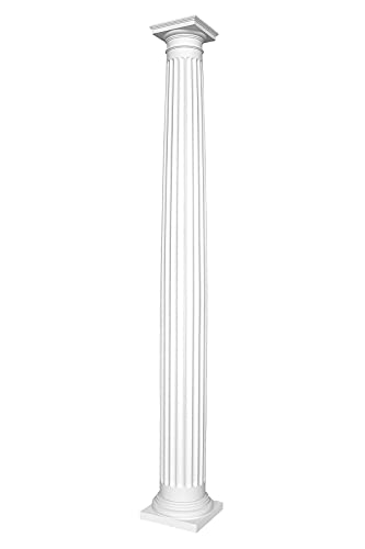 HEXIM Stuck Säule aus PU wählbar mit Schaft, Kapitell und Basis - griechisch römische Säulenelemente (N1125-1F Kap.) Wandsäule antik Verzierung von HEXIM Perfect