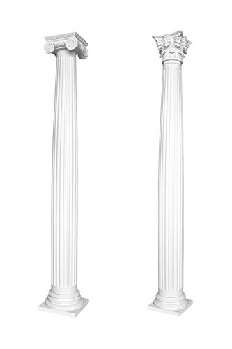 Kapitell für Halbsäulen | vorgrundierte Oberfläche | stoßfest | Klassisch | Barock | Zierelement | Stuck | weiß | PU | N1320-2H | Fassung 162 mm von HEXIM Perfect