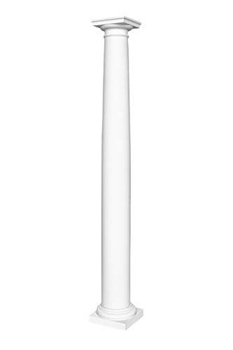 Säule | rund | glatt | vorgrundierte Oberfläche | stoßfest | Klassisch | Barock | Dekosäule | Stuck | weiß | PU | N3015F Set | 152 mm von HEXIM Perfect