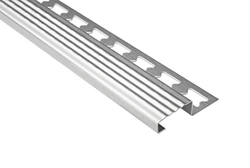 2 Meter | Treppenkantenprofil | V2A Edelstahl | rostfrei | 10mm | HEX600 SI von HEXIM