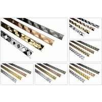 2m Fliesenbordüren Fliesenleiste, langlebig & rostfrei als optische Unterteilung von Fliesen: EB1 gebürstet, Gold 2m Fliesenbordüren Fliesenleiste, langlebig & rostfrei als optische Unterteilung von Fliesen: EB1 gebürstet, Gold von HEXIM