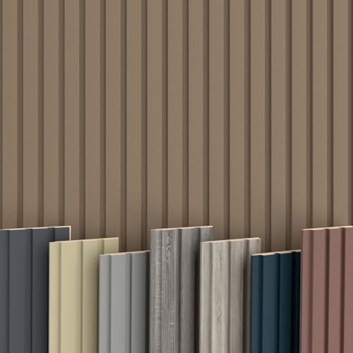 BEATS Lamellen 2,75m HEXIM - MDF Holz Lamellenwand Wandpaneele Lamellenverkleidung Wandverkleidung Lamellenpaneele Holzpaneele Natur (12 Paneele & Zubehör, Beats Standard Pure Wood) von HEXIM