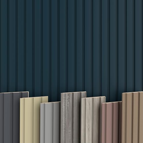 BEATS Lamellen 2,75m HEXIM - MDF Holz Lamellenwand Wandpaneele Lamellenverkleidung Wandverkleidung Lamellenpaneele Holzpaneele Natur (16 Paneele & Zubehör, Beats De Luxe Ocean) von HEXIM
