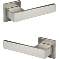 Designer Türgarnitur, Zimmer Türgriff WC / Bad Aluminium matt in 4 Farben - Ricardo Borelli Q06:nickel matt, Türgriffe Designer Türgarnitur, Zimmer Türgriff WC / Bad Aluminium matt in 4 Farben - Ricardo Borelli Q06:nickel matt, Türgriffe von HEXIM
