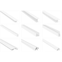 Einfassprofile pvc weiß 2m - h / u & Winkel Aufnahmeprofile, viele Modelle - hj: Winkelaufnahmeprofile, Winkelverbinder 8613 - 75-180° / 13mm Aufnahme von HEXIM