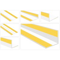 Flachleisten pvc weiß 2m - Sonderprofile, mit Kleberillen oder Knickwinkel - hj: Ohne Klebeband, HJ.135 - 100x3mm mit Knickwinkel von HEXIM