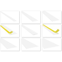 Flachleisten pvc weiß 2m - Standard 2mm, Auswahl Weichlippe & selbstklebend - HJ:Mit Klebeband, HJ.103 - 30x2.5mm von HEXIM