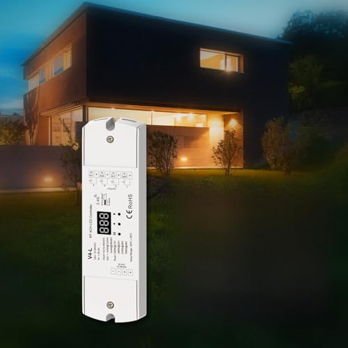 HEXIM 12-48V LED Controller & Fernbendienung - Smart Home & Phone Sprachsteuerung Alexa Google Assistant (modellabhängig) - 4 in 1 Controller - einfarbig RGB RGBW CCT (V4-L 4CH - Controller) von HEXIM