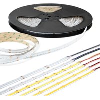 HEXIM COB LED Strip 320-784 LED/m, 1-15 Meter, LED Streifen, Lichtbänder, IP20, 3000K-6000K, RGB & RGBW: W - Warmweiß - 3000K, 10 Meter von HEXIM