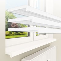 HEXIM Fensterbank bis 3 Meter Fensterbrett weiß matt glanz Kunststoff PVC innen DIN EN 13501-1: 20cm - Matt, 260cm lang von HEXIM