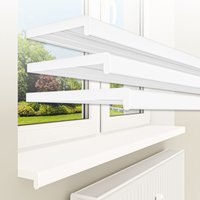 Hexim - Fensterbank bis 3 Meter Fensterbrett weiß matt glanz Kunststoff pvc innen din en 13501-1: 25cm - Matt, 200cm lang von HEXIM
