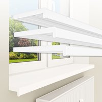Hexim - Fensterbank bis 3 Meter Fensterbrett weiß matt glanz Kunststoff pvc innen din en 13501-1: 30cm - Matt, 280cm lang von HEXIM