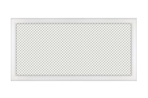 HEXIM Heizkörperverkleidung MDF & HDF - Dekorative Heizkörperabdeckungen in unterschiedlichen Größen & Muster - Verkleidung alte Heizkörper (Frontblende Gloria Weiß - 120x60cm) von HEXIM
