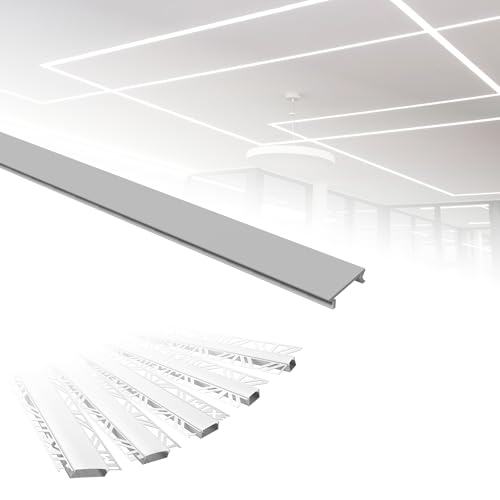 HEXIM LED Trockenbauprofil Alu Unterputzprofil LED Profil (Montageprofil passend für ALED-1) Trockenbauleiste Einbauprofil Schiene Decke Wand Trockenbauschiene von HEXIM