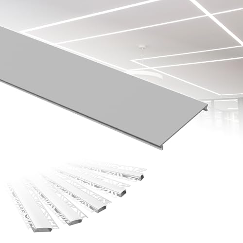 HEXIM LED Trockenbauprofil Alu Unterputzprofil LED Profil (Montageprofil passend für ALED-4) Trockenbauleiste Einbauprofil Schiene Decke Wand Trockenbauschiene von HEXIM