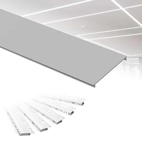 HEXIM LED Trockenbauprofil Alu Unterputzprofil LED Profil (Montageprofil passend für ALED-5) Trockenbauleiste Einbauprofil Schiene Decke Wand Trockenbauschiene von HEXIM