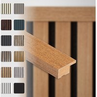 HEXIM Akustikpaneele Zubehör Abschlussleiste Lamellen MDF Wandverkleidung: Teak, 137.5cm von HEXIM