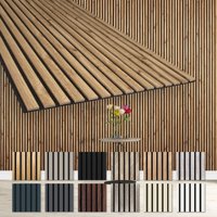 Lamellen Akustikpaneele 1,67 m² flexible Wandpaneele 278x60cm mdf Wandverkleidung schalldämmend: Pecan - AP08, 4 Paneele - 6.68m² - Hexim von HEXIM