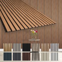 HEXIM Lamellen Akustikpaneele 1,67 m² flexible Wandpaneele 278x60cm MDF Wandverkleidung schalldämmend: Teak - AP09, 4 Paneele - 6.68m² von HEXIM