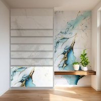 HEXIM Marmorplatten Optik Set 4 Stück 122x70cm SPC Granit Fliesen Steine Paneele Wand innen außen - B: 80112, 4 Stück - 3.42 m² von HEXIM