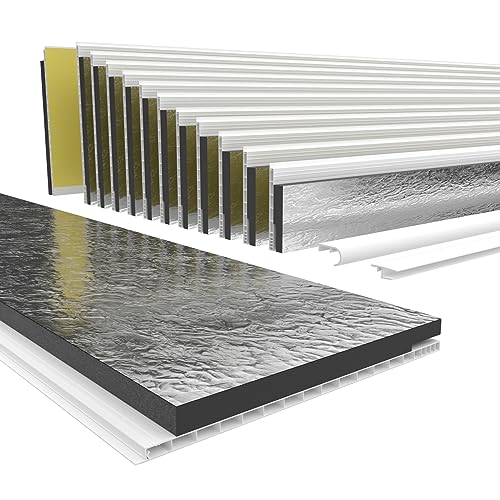 HEXIM PVC Rollladenkastendeckel mit Dämmung Länge: 1000-2000mm, Breite: 120-320mm, Revisionsklappe Rolladendeckel Rollladen abdeckung Deckel Klappe (300mm x 1,2 Meter) von HEXIM