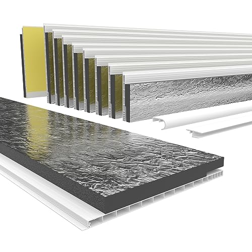 HEXIM PVC Rollladenkastendeckel mit Dämmung Länge: 1000-2000mm, Breite: 120-320mm, Revisionsklappe Rolladendeckel Rollladen nachrüsten Deckel Klappe (260mm x 2 Meter) von HEXIM