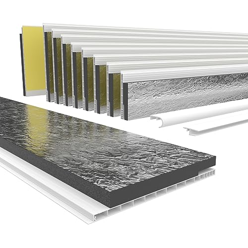HEXIM PVC Rollladenkastendeckel mit Dämmung Länge: 1000-2000mm, Breite: 120-320mm, Revisionsklappe Rollladendeckel Rollladen Jalousie Deckel Klappe (220mm x 1,2 Meter) von HEXIM