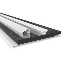 HEXIM Rollladenkastendeckel mit Dämmung, Rollladendeckel PVC Rollladen Profile Revisionsklappe Fenster: 200 cm - Länge, Komplettset 260 mm - Breite von HEXIM