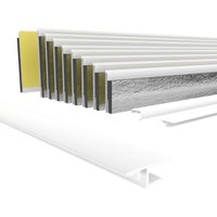 HEXIM Rollladenkastendeckel mit Dämmung, Rollladendeckel PVC Rollladen Profile Revisionsklappe Fenster: Aufnahmeprofil, 100 cm - Länge von HEXIM