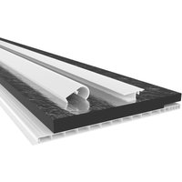HEXIM Rollladenkastendeckel mit Dämmung, Rollladendeckel PVC Rollladen Profile Revisionsklappe Fenster: 200 cm - Länge, Komplettset 260 mm - Breite von HEXIM