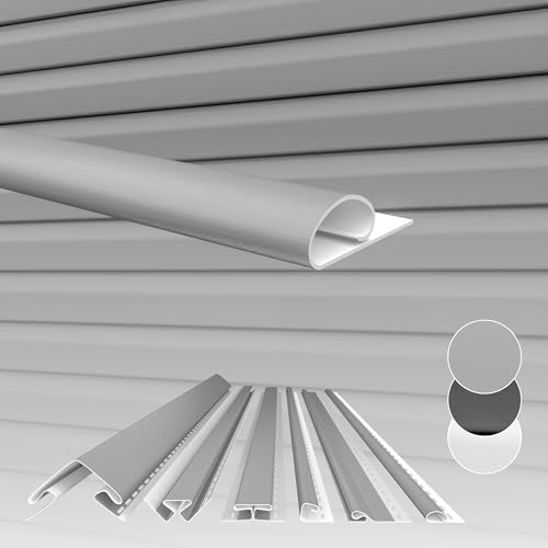 HEXIM Siding Fassadenpaneele außen Fassadenverkleidung wetterfest Kunststoffpanelee PVC-U Verkleidung Außenwand Hausverkleidung UV-beständig - (Abschlussprofil grau) von HEXIM