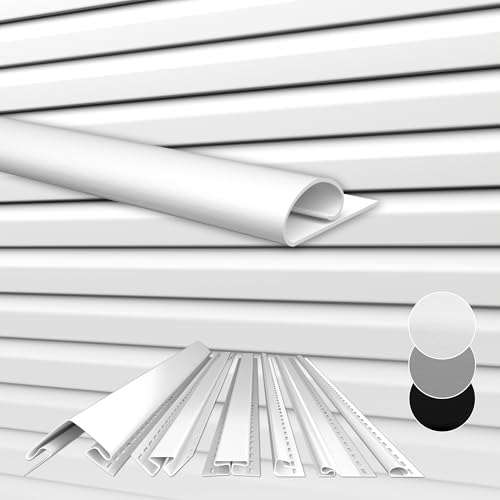 HEXIM Siding Fassadenpaneele außen Fassadenverkleidung wetterfest Kunststoffpanelee PVC-U Verkleidung Außenwand Hausverkleidung UV-beständig - (Abschlussprofil weiß) von HEXIM