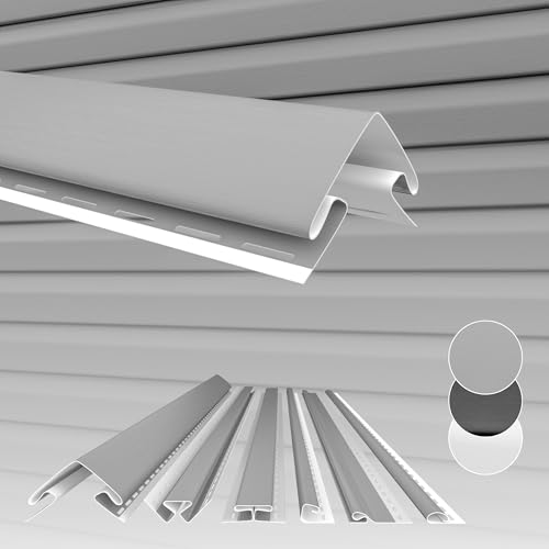 HEXIM Siding Fassadenpaneele außen Fassadenverkleidung wetterfest Kunststoffpanelee PVC-U Verkleidung Außenwand Hausverkleidung UV-beständig - (Außeneckprofil grau) von HEXIM