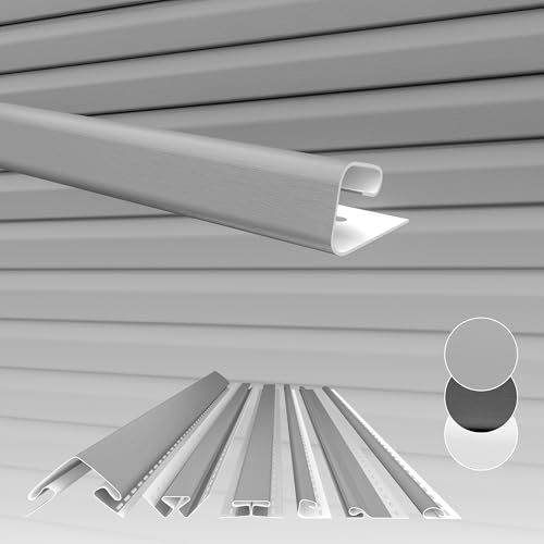 HEXIM Siding Fassadenpaneele außen Fassadenverkleidung wetterfest Kunststoffpanelee PVC-U Verkleidung Außenwand Hausverkleidung UV-beständig - (J-Profil grau) von HEXIM