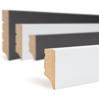 HEXIM Sockelleisten weiß & schwarz 12mm stark Vorteilspack Fußleisten folierte MDF Fußbodenleisten: HSB35 White, 60 Meter / 30 Leisten HEXIM Sockelleisten weiß & schwarz 12mm stark Vorteilspack Fußleisten folierte MDF Fußbodenleisten: HSB35 White, 60 Meter / 30 Leisten von HEXIM