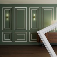 HEXIM Stuckleisten Wandrahmen-Sets HDPS Weiß - verschiedene Größen für Wand Decke Spiegel Bilderrahmen: 29 x 16 mm - RM 01, F - 140 x 75 cm HEXIM Stuckleisten Wandrahmen-Sets HDPS Weiß - verschiedene Größen für Wand Decke Spiegel Bilderrahmen: 29 x 16 mm - RM 01, F - 140 x 75 cm von HEXIM