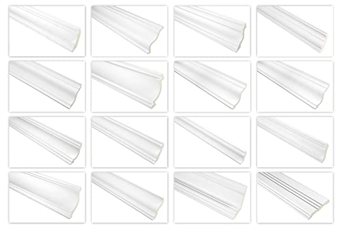 HEXIM Stuckleisten glatt PU Polyurethane Stuck Dekorbau für Wand und Decke | 10 Meter FH1010 100x100mm Restposten | Deckenprofil Flachleiste von HEXIM