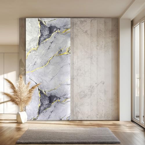 HEXIM Wandpaneel XXL 280x122 cm in Granit-/Marmoroptik, Sparpaket (3-10 Stück) - ideal als Duschrückwand, Küchenrückwand, Spritzschutz, Badverkleidung wasserdicht (5 Paneele / 17,08 m² - 8056B) von HEXIM