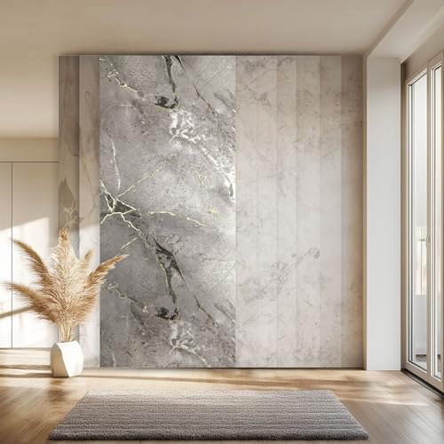 HEXIM Wandpaneel XXL 280x122 cm in Granit-/Marmoroptik, Sparpaket (3-10 Stück) - ideal als Duschrückwand, Küchenrückwand, Spritzschutz, Betonoptik modern (8 Paneele / 27,33 m² - 8090B) von HEXIM