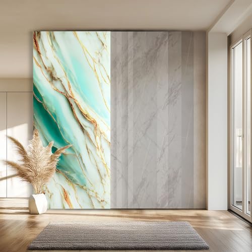 HEXIM Wandpaneel XXL 280x122 cm in Granit-/Marmoroptik, Sparpaket (3-10 Stück) - ideal als Duschrückwand, Küchenrückwand, Spritzschutz, Wandplatte UV-beständig (4 Paneele / 13,66 m² - 80118) von HEXIM