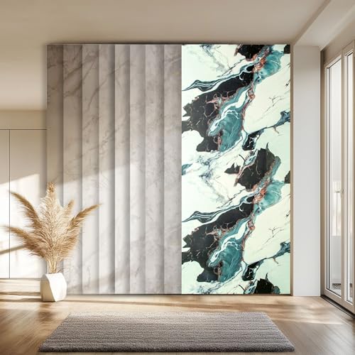 HEXIM Wandpaneel XXL 280x122 cm in Granit-/Marmoroptik, Sparpaket (3-10 Stück) - ideal als Duschrückwand, Küchenrückwand, Spritzschutz, Wandverkleidung im großformat (10 Paneele / 34,16 m² - 80111) von HEXIM