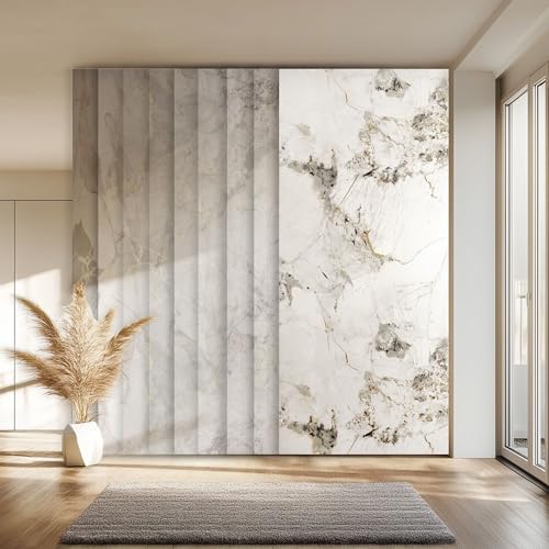 HEXIM Wandpaneel XXL 280x122 cm in Granit-/Marmoroptik, Sparpaket (3-10 Stück) - ideal als Duschrückwand, Küchenrückwand, Spritzschutz, Wandverkleidung im großformat (4 Paneele / 13,66 m² - 8045B) von HEXIM