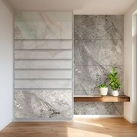 HEXIM Wandpaneele 4er-Set Marmoroptik 280×122cm (je Paneel 70×122cm) SPC Fliesen Platten A: 8090A, 4 Stück - 3.42 m² von HEXIM