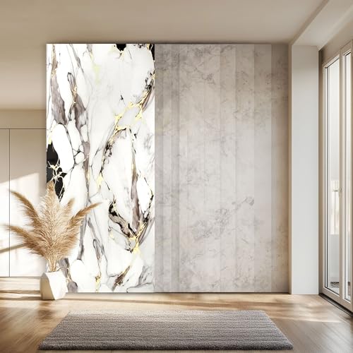 HEXIM XXL Fliesen 280x122 cm in Granit-/Marmoroptik, Sparpaket (3-10 Stück) - ideal als Duschrückwand, Küchenrückwand, Spritzschutz, Küchenverkleidung langlebig (9 Paneele / 30,74 m² - 80115) von HEXIM