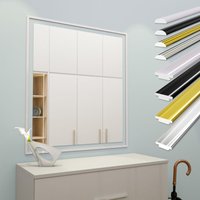 Hexim - selbstklebende Zierleisten flexibel universelle Profile Wandleiste Gold Chrom Weiß Schwarz 300cm: 3M Zierleiste - Modell T1, Weiß Hexim - selbstklebende Zierleisten flexibel universelle Profile Wandleiste Gold Chrom Weiß Schwarz 300cm: 3M Zierleiste - Modell T1, Weiß von HEXIM