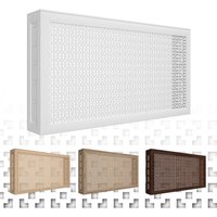 Hexim - Heizkörperverkleidung Damasco Lüftungsgitter Landhausstil, hdf/mdf Holz foliert 90/120/150cm - Stella Kollektion: Weiß, Frontblende - 120x60cm von HEXIM