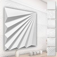 3D Wandpaneele aus pvc Kunststoff - weiße Wandverkleidung mit 3D Optik - Abstrakte Motive: 2 qm 8 Platten, HD142 3D Wandpaneele aus pvc Kunststoff - weiße Wandverkleidung mit 3D Optik - Abstrakte Motive: 2 qm 8 Platten, HD142 von HEXIM
