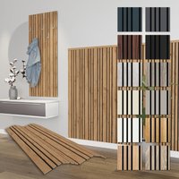Hexim - Akustikpaneele Holz Mila 138,5x60cm flexible Wandpaneele Kombipaneel 0,83 m² Wandpaneele mdf Akustikfilz: APMH08 - Pecan, 1 Paneel - 0.83m² von HEXIM